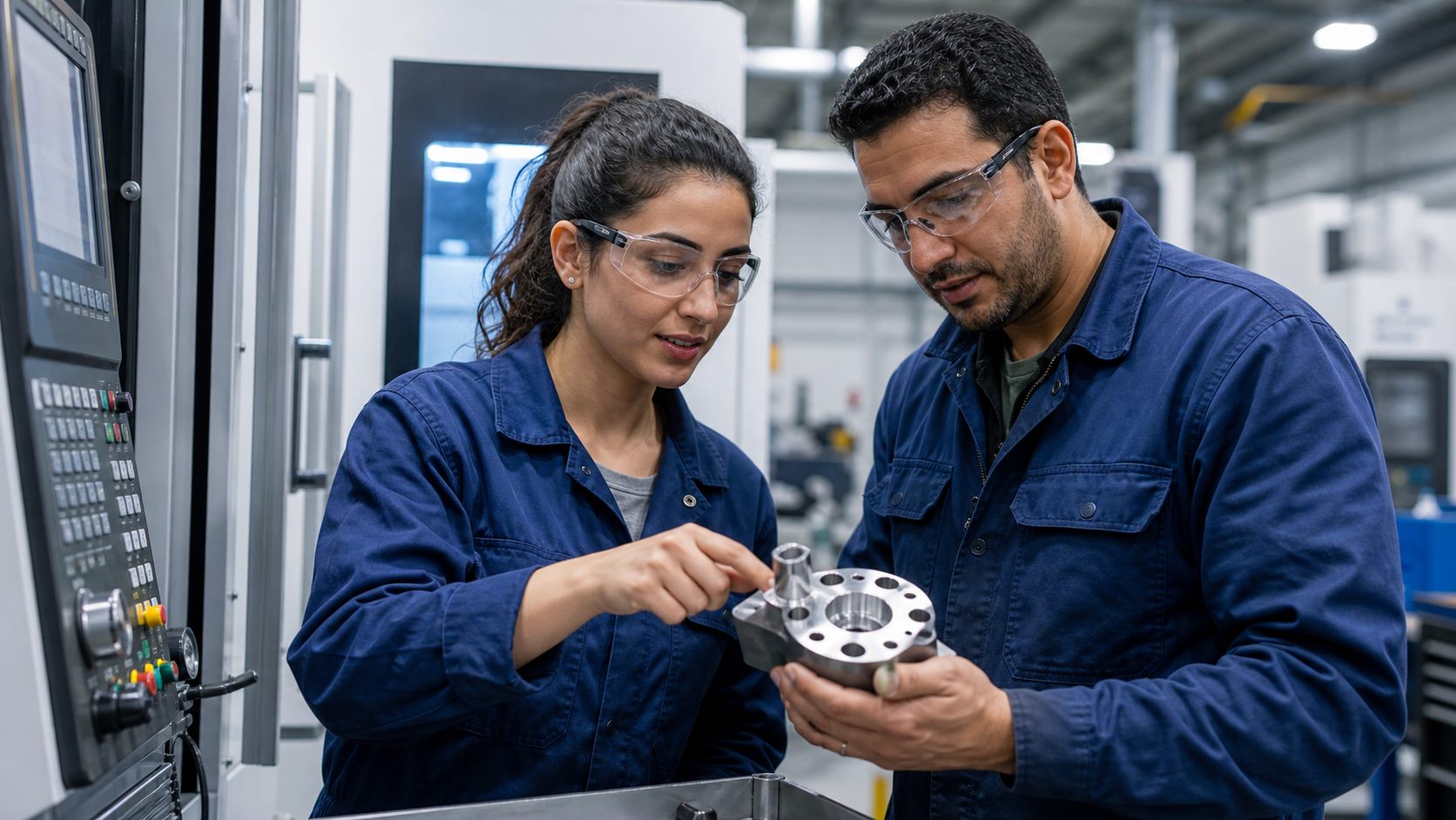 Marokkanisch wirkende Fachkräfte in Industrie und Metallverarbeitung